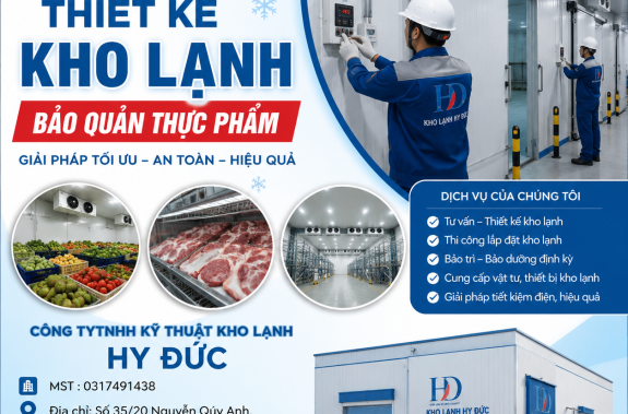 thiết kế kho lạnh bảo quản thực phẩm