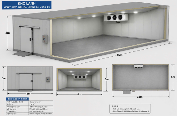 thiết kế hệ thống kho lạnh tại bình phước