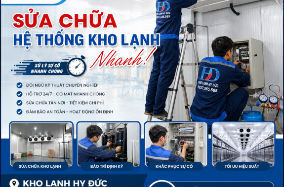 sửa chữa hệ thống kho lạnh nhanh