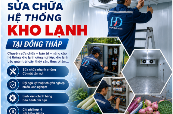 sửa chữa hệ thống kho lạnh đồng tháp