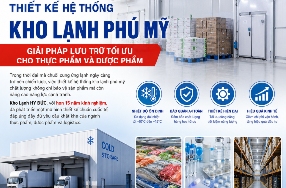 thiết kế hệ thống kho lạnh phú mỹ