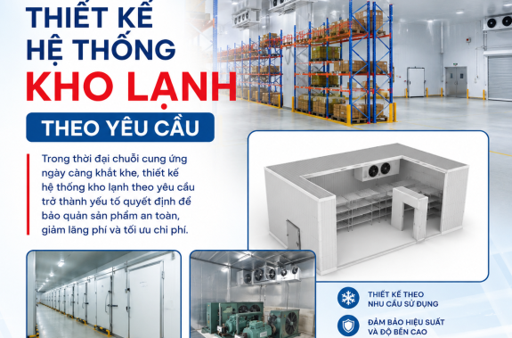 thiết kế hệ thống kho lạnh theo yêu cầu