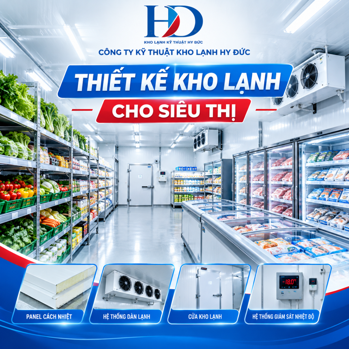 Làm kho lạnh kích thước theo yêu cầu ở Sài Gòn