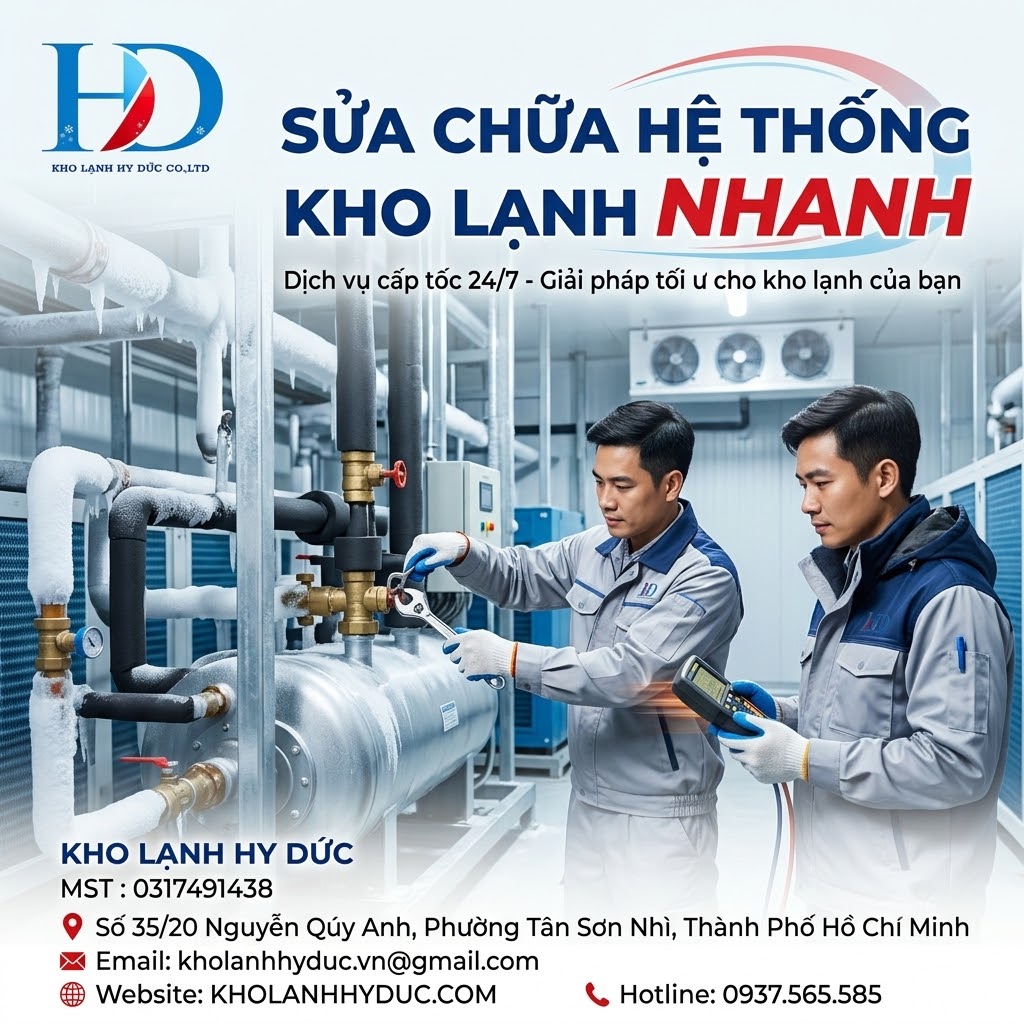 sửa chữa hệ thống kho lạnh nhanh