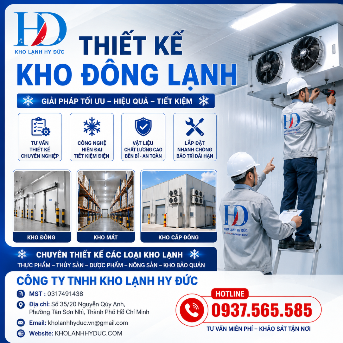 thiết kế kho đông lạnh
