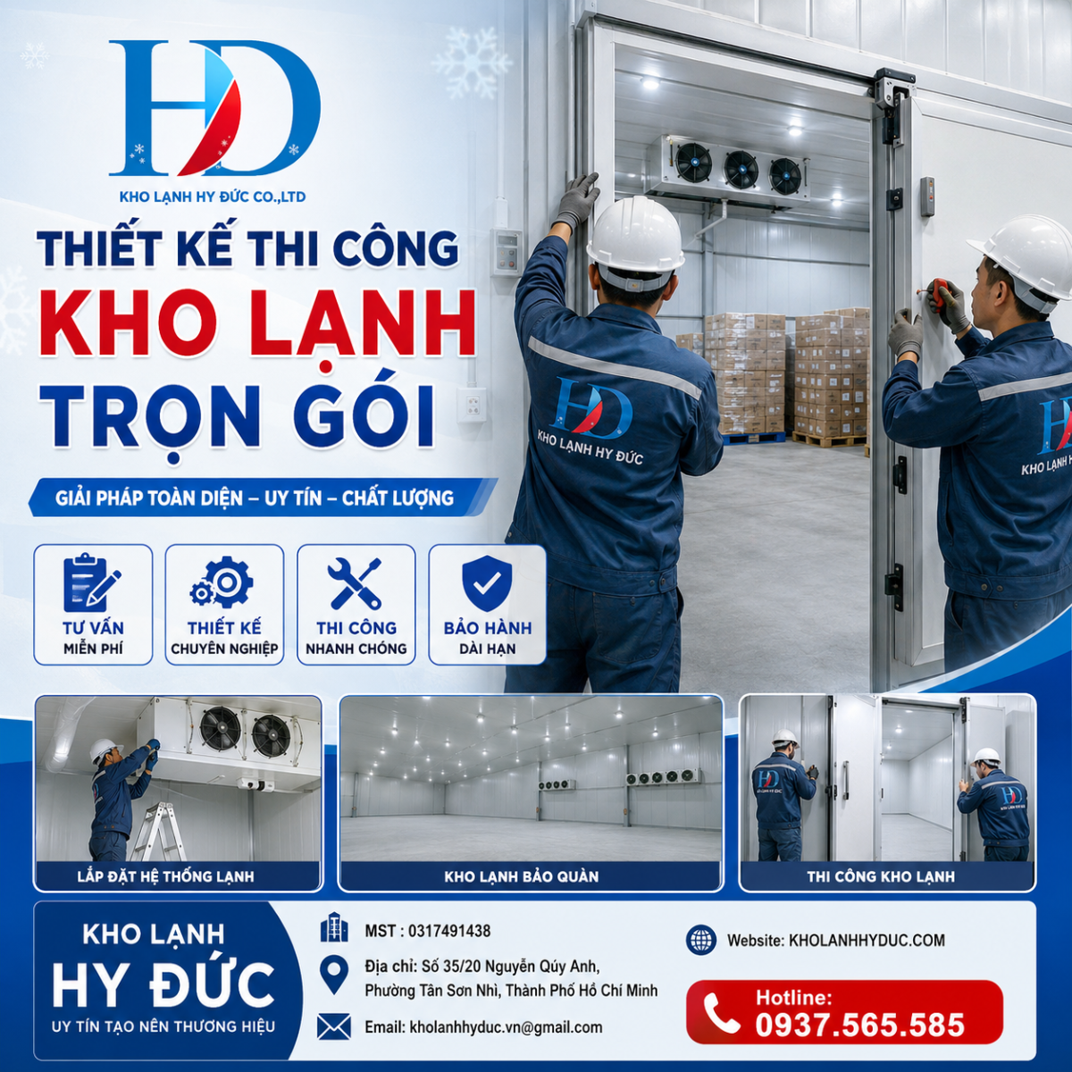 thiết kế thi công kho lạnh trọn gói