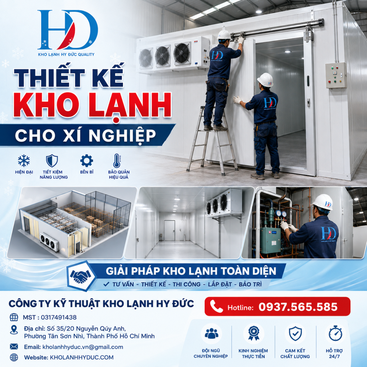 thiết kế kho lạnh cho xí nghiệp
