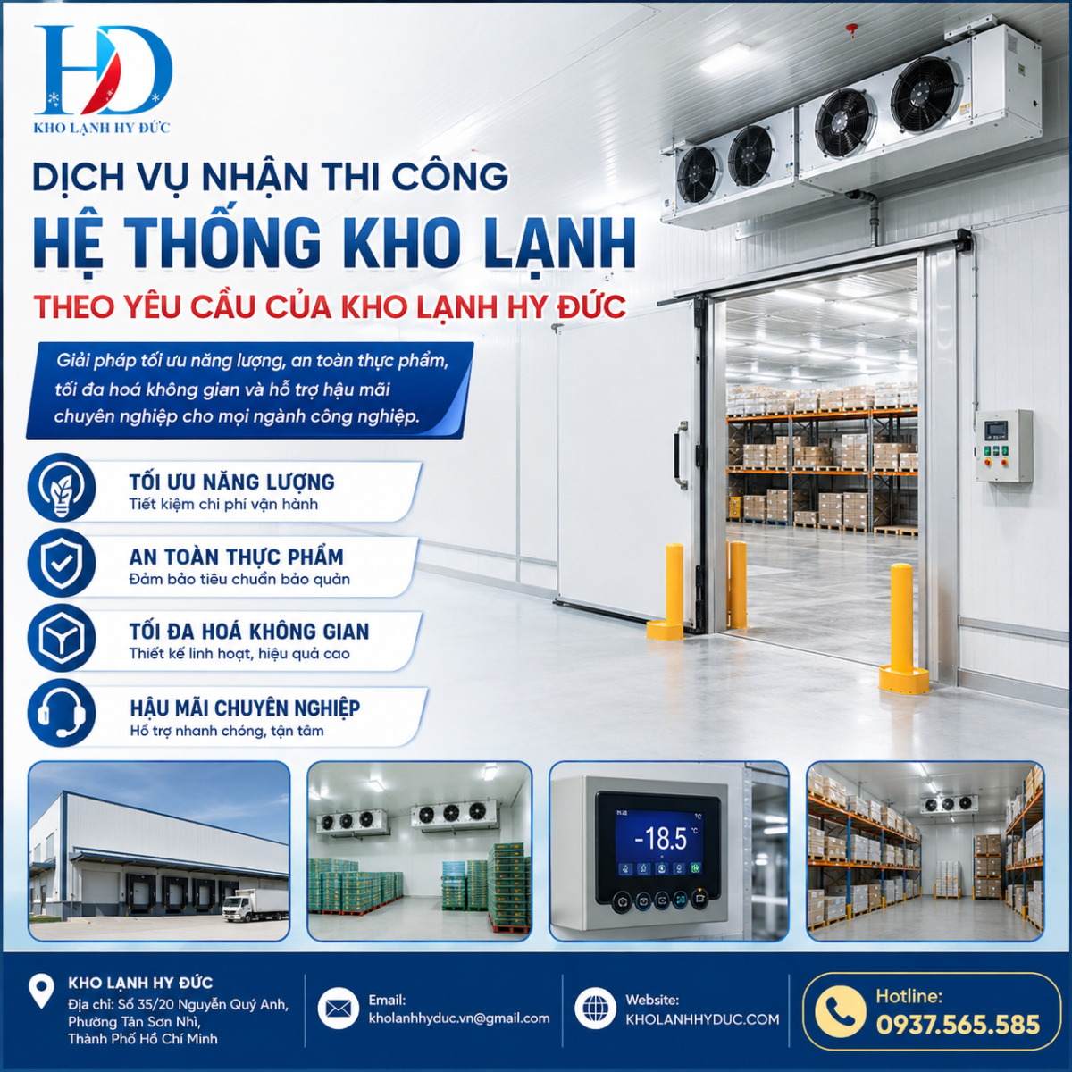 nhận thi công hệ thống kho lạnh theo yêu cầu