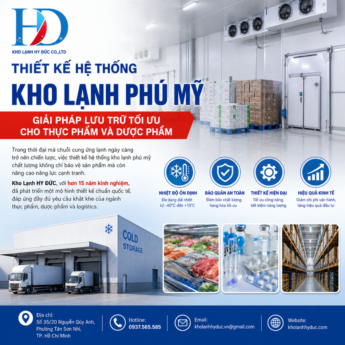nhận thi công hệ thống kho lạnh theo yêu cầu