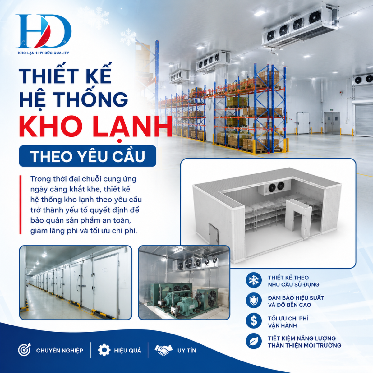 nhận thi công hệ thống kho lạnh theo yêu cầu